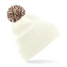 Winter hat - mod. B450:Off-white, 100% acrylic, Mocha, One Size